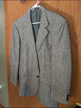 Di Silver Classic Gray Tweed Men's Sport Coat Blazer